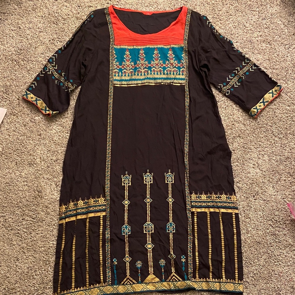 W for Woman Printed Kurti Tunic Dress Size 18